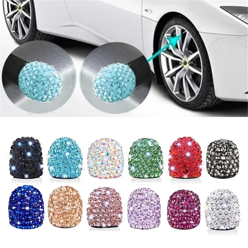 4PCS Bling Diamond Car Wheel T - Motorcycle Valve Cover review and price